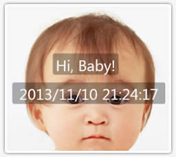 Date & Text Over Video